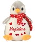 Preview: Pinguin Stofftier mit Wunschdaten